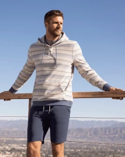 Flag & Anthem FLIPPIN STRIPED TERRY HOODED HENLEY