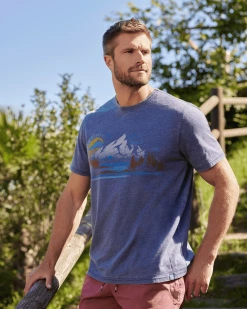 Flag & Anthem Men SCENIC MOUNTAIN BURNOUT TEE