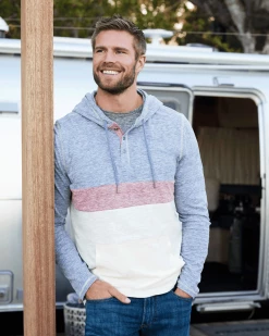 Flag & Anthem LINCOLN COLORBLOCK SLUB HOODED HENLEY