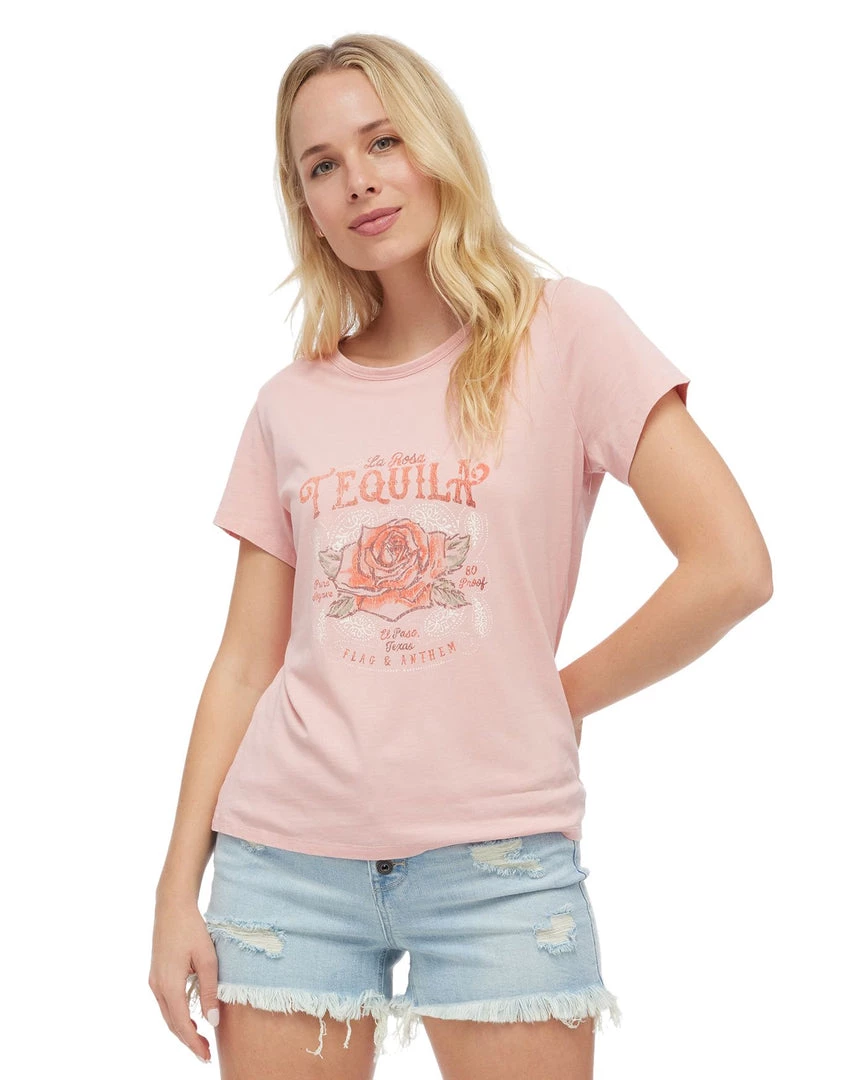 Flag & Anthem LA ROSA TEQUILA BURNOUT TEE Women 1 Flag & Anthem LA ROSA TEQUILA BURNOUT TEE Women