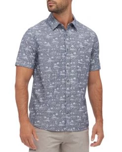 Flag & Anthem STUART ISLAND PRINT SLUB SHIRT Men