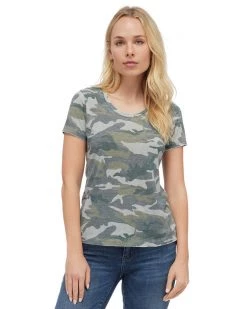 Flag & Anthem Women DREWSVILLE CAMO BURNOUT CREWNECK TEE