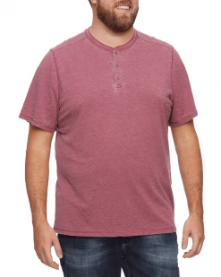 Flag & Anthem Men CHATHAM BURNOUT SLUB SS HENLEY BIG & TALL