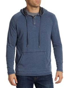 Flag & Anthem Men CHATHAM BURNOUT SLUB HOODED HENLEY