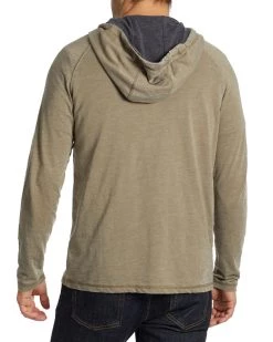 Flag & Anthem Men CHATHAM BURNOUT SLUB HOODED HENLEY 5 Flag & Anthem Men CHATHAM BURNOUT SLUB HOODED HENLEY