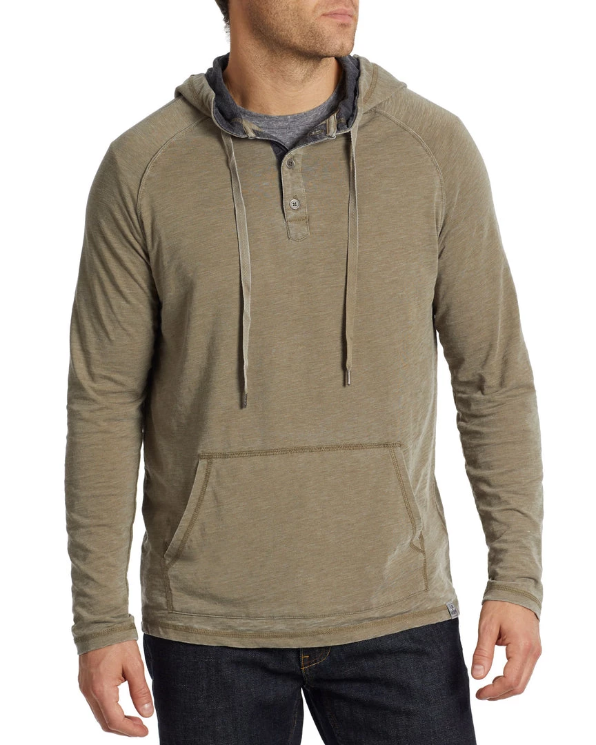 Flag & Anthem Men CHATHAM BURNOUT SLUB HOODED HENLEY 1 Flag & Anthem Men CHATHAM BURNOUT SLUB HOODED HENLEY