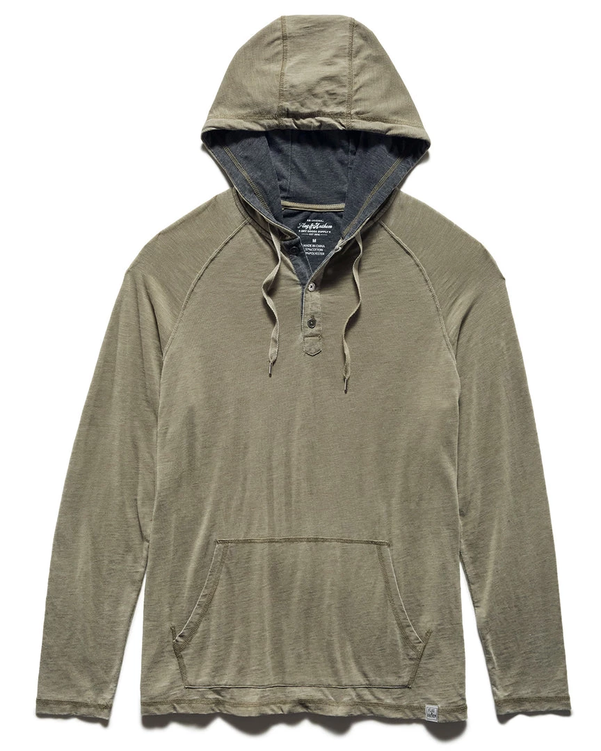 Flag & Anthem Men CHATHAM BURNOUT SLUB HOODED HENLEY 2 Flag & Anthem Men CHATHAM BURNOUT SLUB HOODED HENLEY