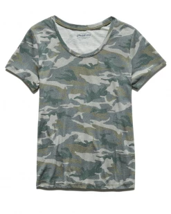 Flag & Anthem Women DREWSVILLE CAMO BURNOUT CREWNECK TEE