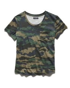 Flag & Anthem CORDELIA CAMO SLUB SCOOPNECK TEE