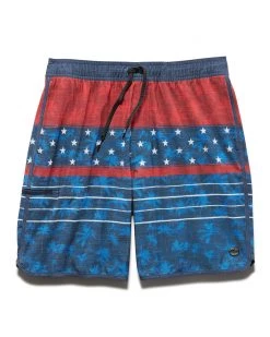 Flag & Anthem AUSTELL STARS & STRIPES SWIM SHORT - 8" INSEAM
