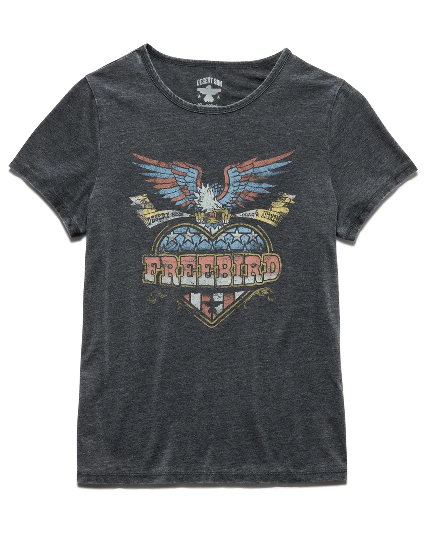 Flag & Anthem FREE BIRD BURNOUT TEE Women 2 Flag & Anthem FREE BIRD BURNOUT TEE Women