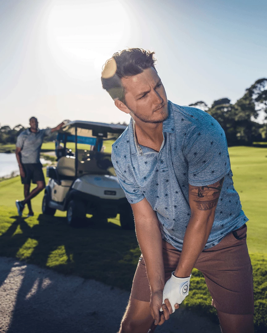 Flag & Anthem Men DELRAY PALM TREE PERFORMANCE POLO 2 Flag & Anthem Men DELRAY PALM TREE PERFORMANCE POLO