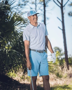 Flag & Anthem NEWTOWN GEO PRINT PERFORMANCE POLO