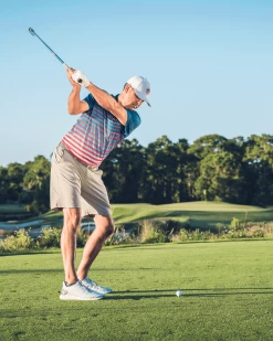 Flag & Anthem Men HAVEN STRIPED PERFORMANCE POLO