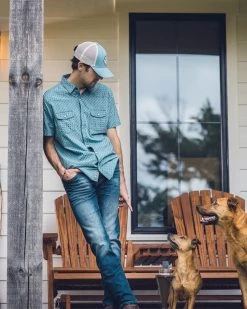 Flag & Anthem SMITHLAND LEAF PRINT VINTAGE WASHED WESTERN SHIRT