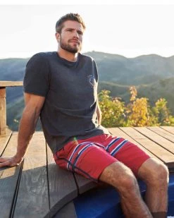 Flag & Anthem Men ROCKAWAY STRIPED BOARD SHORT - 10" INSEAM 12 Flag & Anthem Men ROCKAWAY STRIPED BOARD SHORT - 10