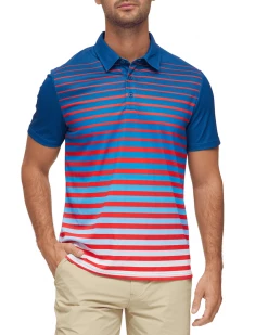 Flag & Anthem Men HAVEN STRIPED PERFORMANCE POLO