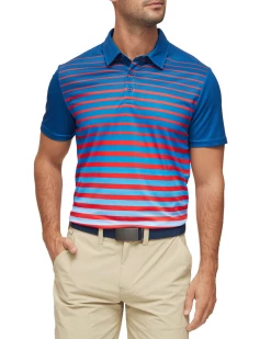 Flag & Anthem Men HAVEN STRIPED PERFORMANCE POLO