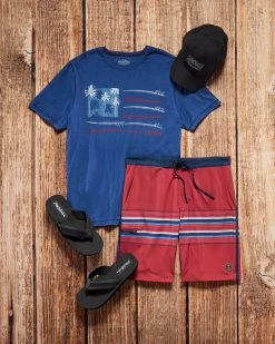 Flag & Anthem Men ROCKAWAY STRIPED BOARD SHORT - 10" INSEAM 15 Flag & Anthem Men ROCKAWAY STRIPED BOARD SHORT - 10