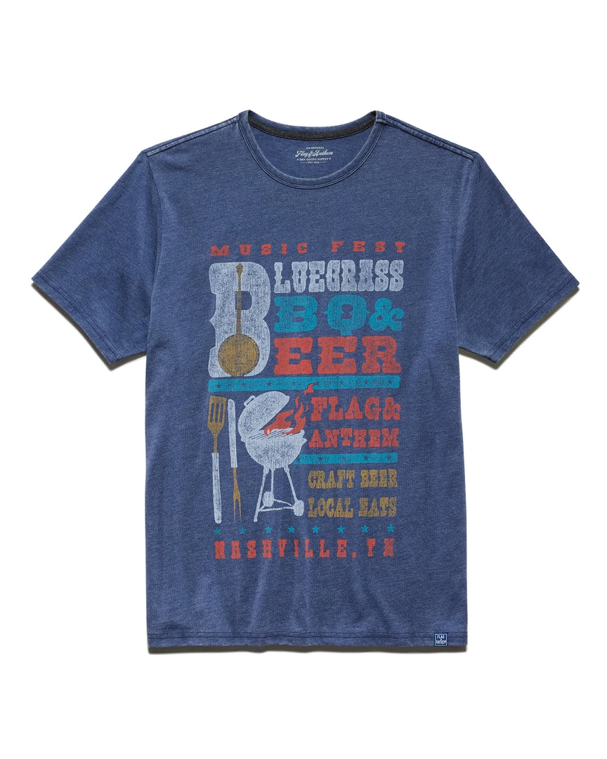 Flag & Anthem BLUEGRASS BBQ BURNOUT TEE Men 4 Flag & Anthem BLUEGRASS BBQ BURNOUT TEE Men