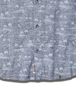 Flag & Anthem STUART ISLAND PRINT SLUB SHIRT Men