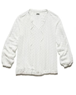 Flag & Anthem Women HAWTHORN MINI-DOT PEASANT TOP