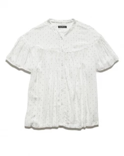 Flag & Anthem HAWTHORN MINI-DOT FLUTTER SLEEVE TOP