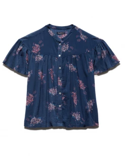 Flag & Anthem MADISON FLORAL FLUTTER SLEEVE TOP