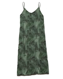 Flag & Anthem IRVINE PALM PRINT MIDI SLIP DRESS Women