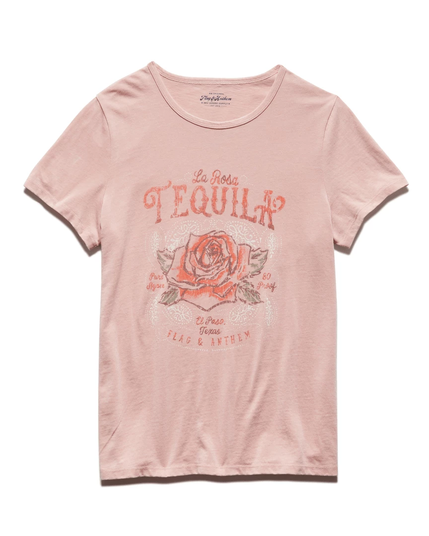 Flag & Anthem LA ROSA TEQUILA BURNOUT TEE Women 2 Flag & Anthem LA ROSA TEQUILA BURNOUT TEE Women