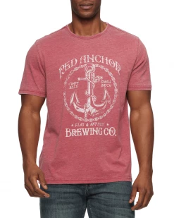 Flag & Anthem RED ANCHOR BREWING BURNOUT TEE Men