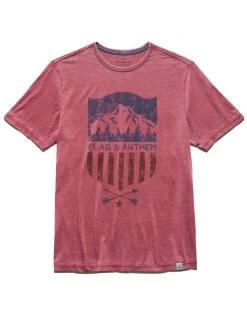 Flag & Anthem MOUNTAIN SHIELD BURNOUT TEE