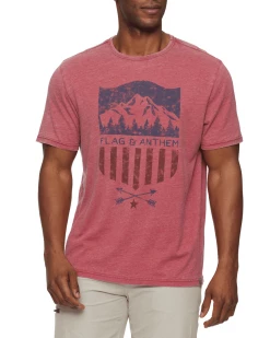 Flag & Anthem MOUNTAIN SHIELD BURNOUT TEE
