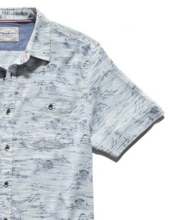 Flag & Anthem SEASIDE ISLAND PRINT TEXTURED SHIRT Men