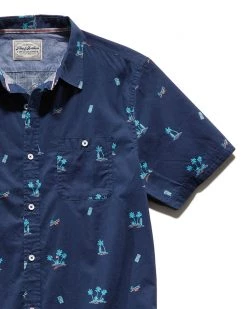 Flag & Anthem Men HONOLULU PALM PRINT SHIRT