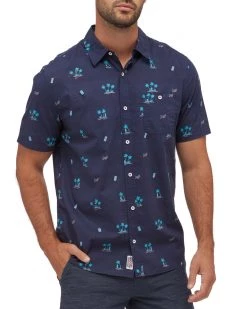 Flag & Anthem Men HONOLULU PALM PRINT SHIRT