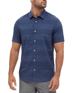 Flag & Anthem MONROE STRIPED TEXTURED SHIRT Men