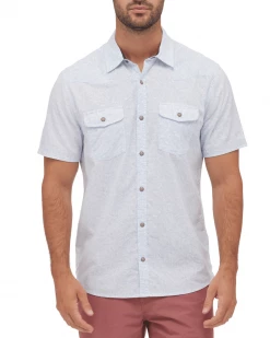 Flag & Anthem POTTSTOWN PALM PRINT LINEN-BLEND SHIRT Men