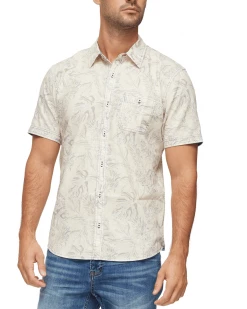 Flag & Anthem MADEIRA PINEAPPLE PRINT LINEN-BLEND SHIRT Men