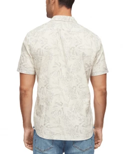 Flag & Anthem MADEIRA PINEAPPLE PRINT LINEN-BLEND SHIRT Men 9 Flag & Anthem MADEIRA PINEAPPLE PRINT LINEN-BLEND SHIRT Men