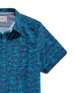 Flag & Anthem ARCHDALE SHARK PRINT SLUB SHIRT Men 6 Flag & Anthem ARCHDALE SHARK PRINT SLUB SHIRT Men