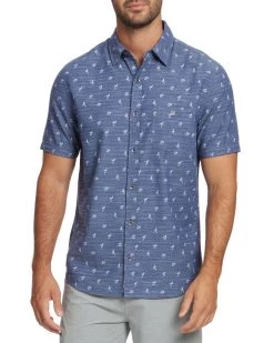 Flag & Anthem Men ORLANDO FLAMINGO PRINT TEXTURED SLUB SHIRT