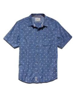 Flag & Anthem Men ORLANDO FLAMINGO PRINT TEXTURED SLUB SHIRT