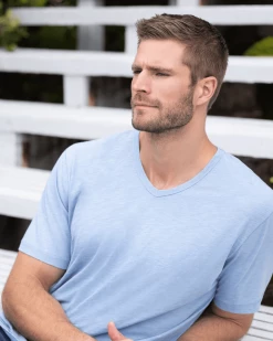 Flag & Anthem Men CHATHAM BURNOUT SLUB V-NECK TEE