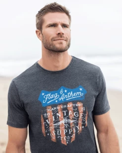 Flag & Anthem VINTAGE SUPPLY SHIELD BURNOUT TEE Men