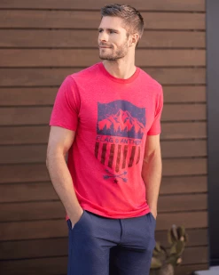 Flag & Anthem MOUNTAIN SHIELD BURNOUT TEE