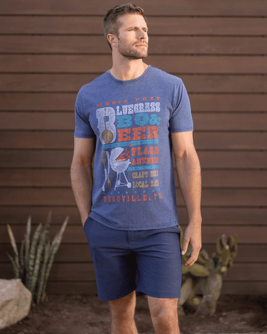 Flag & Anthem BLUEGRASS BBQ BURNOUT TEE Men 3 Flag & Anthem BLUEGRASS BBQ BURNOUT TEE Men