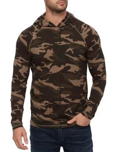 Flag & Anthem Men MADEFLEX CAMO SHIELD RAGLAN HOODIE